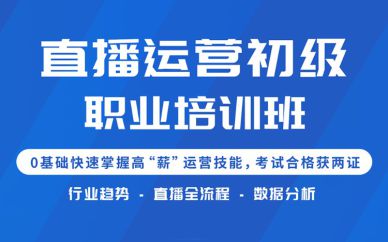 北京直播运营初级职业培训班课程