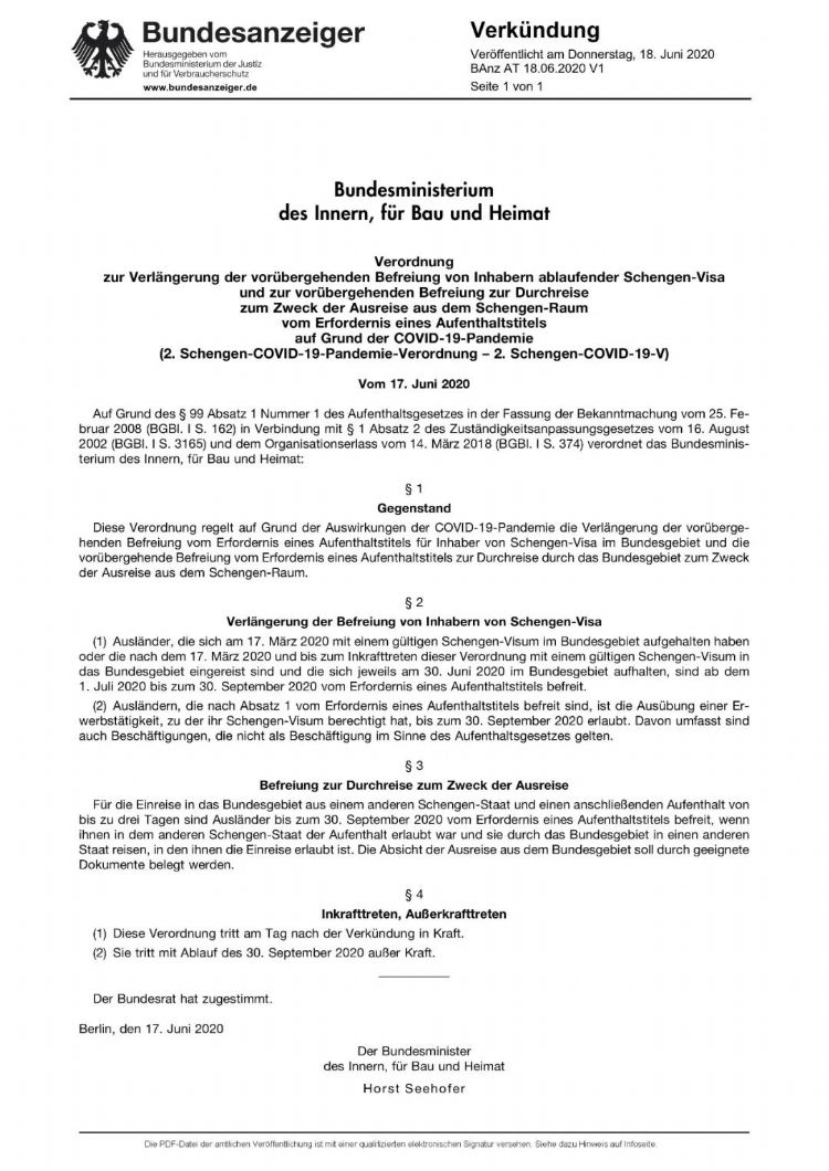 好消息！德国申根签证再次自动延期！