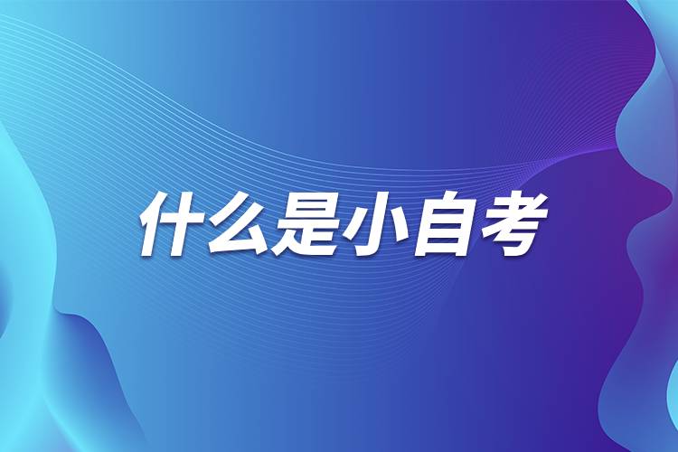 什么是小自考