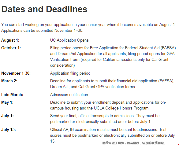 加州大学洛杉矶分校申请截止到什么时候？