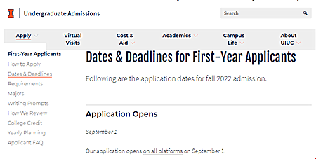 伊利诺伊大学香槟分校申请截止日期一览