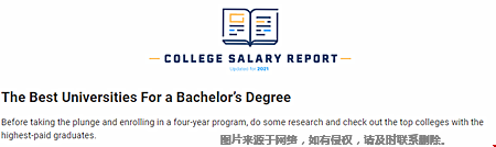 paycale美国本科毕业生薪资排名TOP30