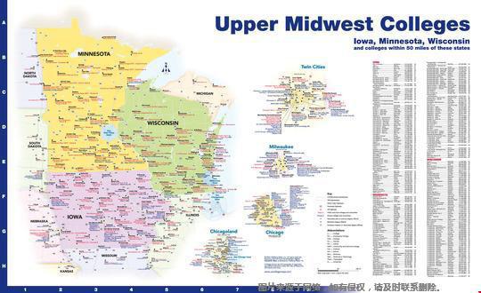 美国中西部有哪些大学好？