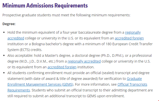 西雅图华盛顿大学研究生申请条件最新解读