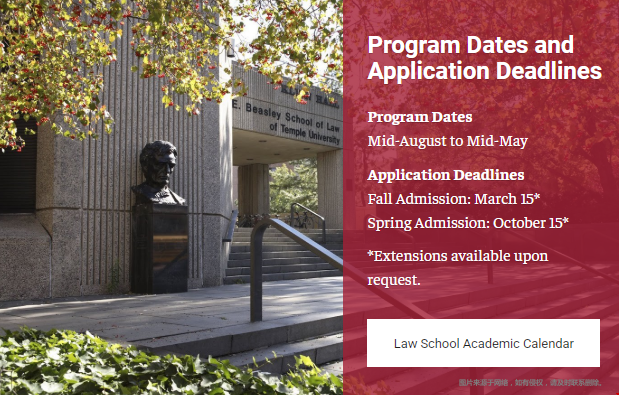 美国天普大学法学硕士怎么申请？