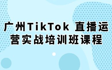 广州TikTok 直播运营实战培训班课程